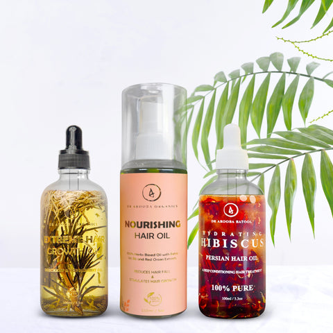 Nourishing Hair Trio Bundle: 3-Oil Bundle for Healthy, Vibrant Locks